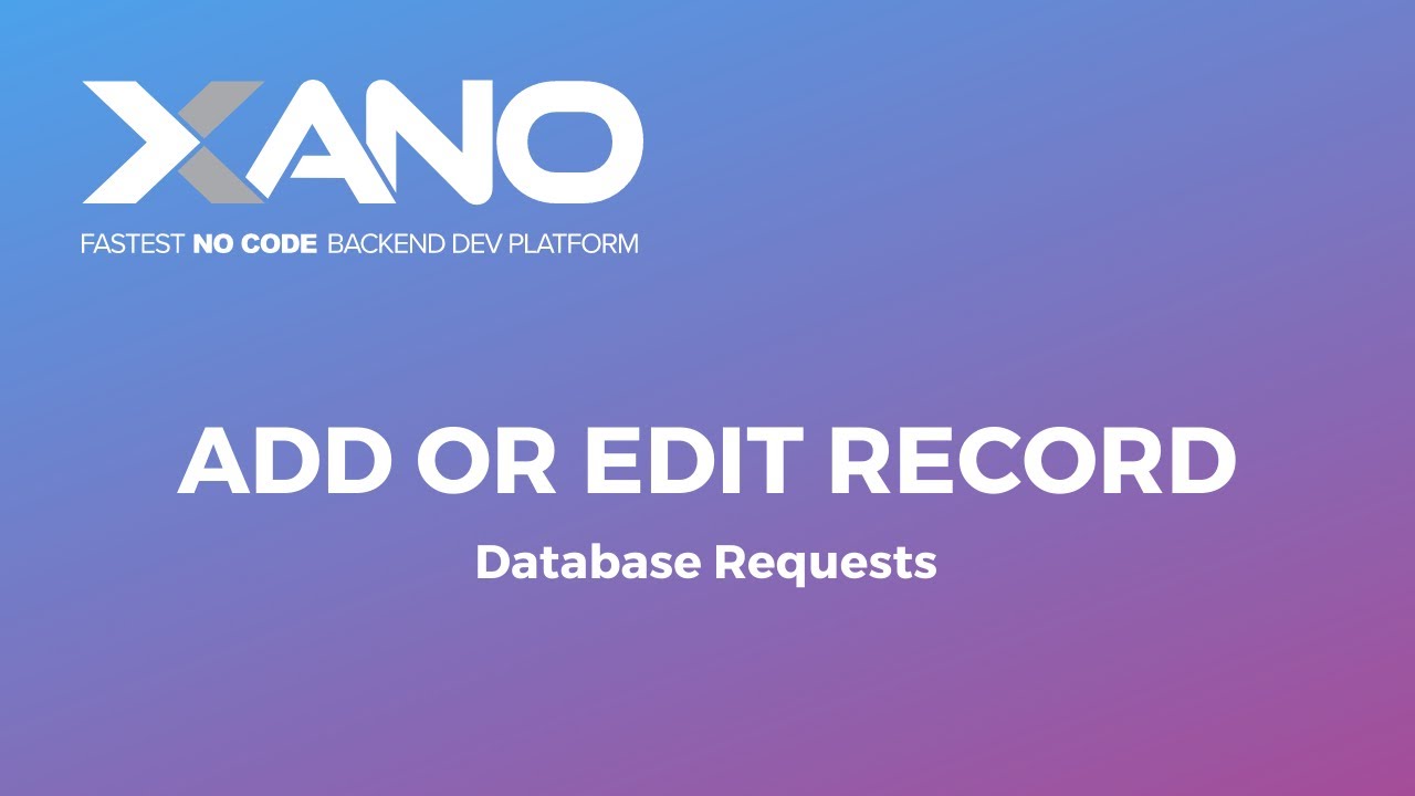Add or Edit Record